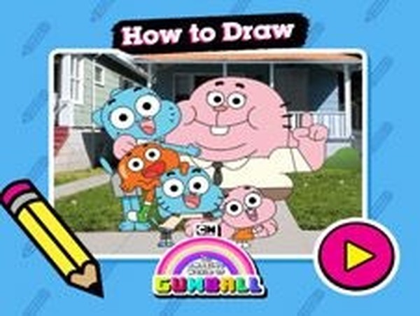 How to Draw Gumball FULL Drawing Game - Art Tutorial