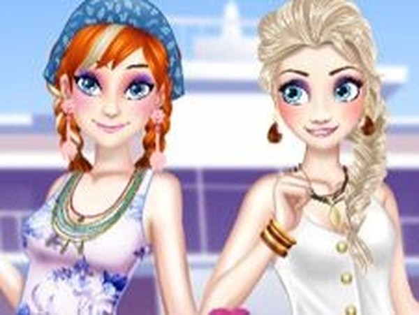 Elsa and Anna Spring Break Dress Up Game - Dress Up Game